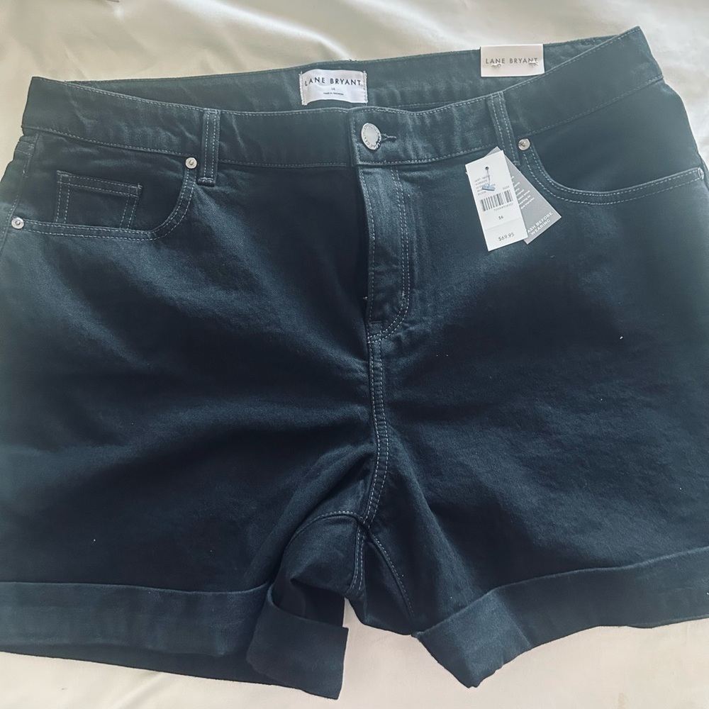 Lane Bryant Black Jean Shorts - Picture 2 of 6